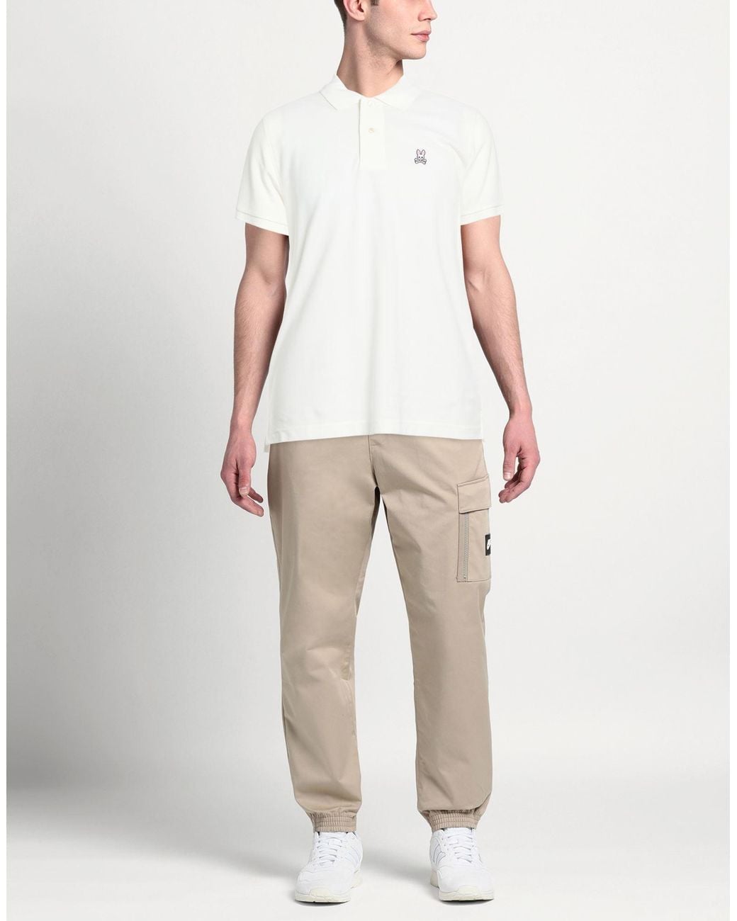 Psycho Bunny White Polo Shirt Pima Cotton for men