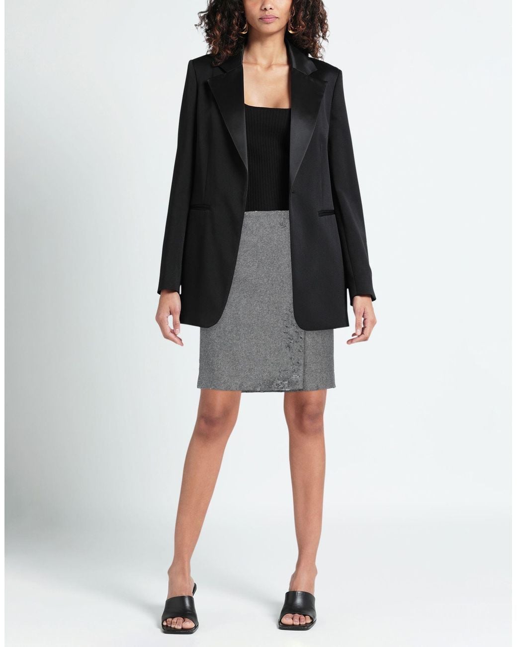 MSGM Gray Mini Skirt