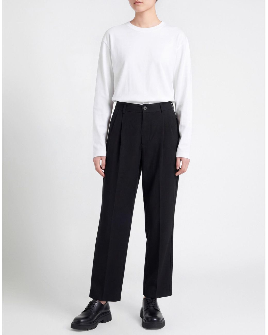 ViCOLO Black Pants Polyester, Viscose, Elastane