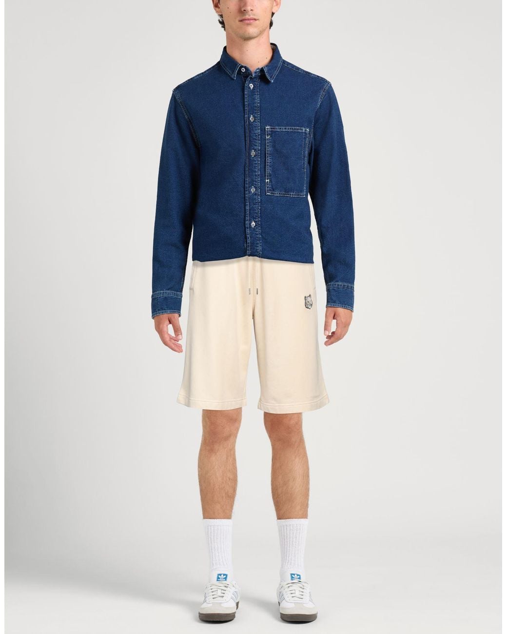 Maison Kitsuné Natural Shorts & Bermuda Shorts Cotton for men