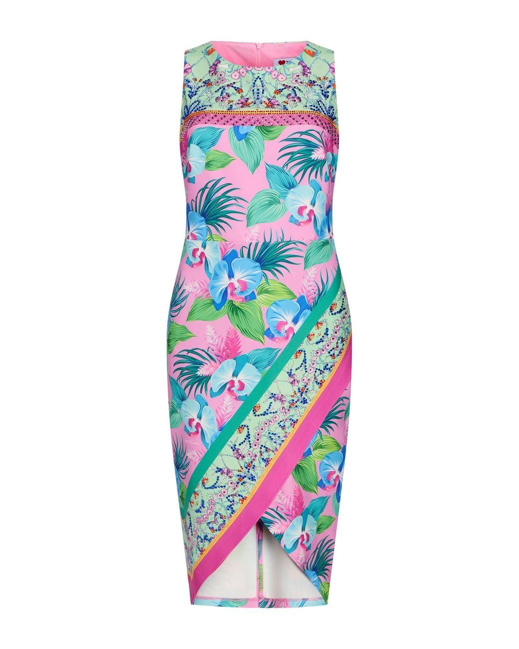 Gai Mattiolo Blue Love To Love Midi Dress Polyester, Lycra