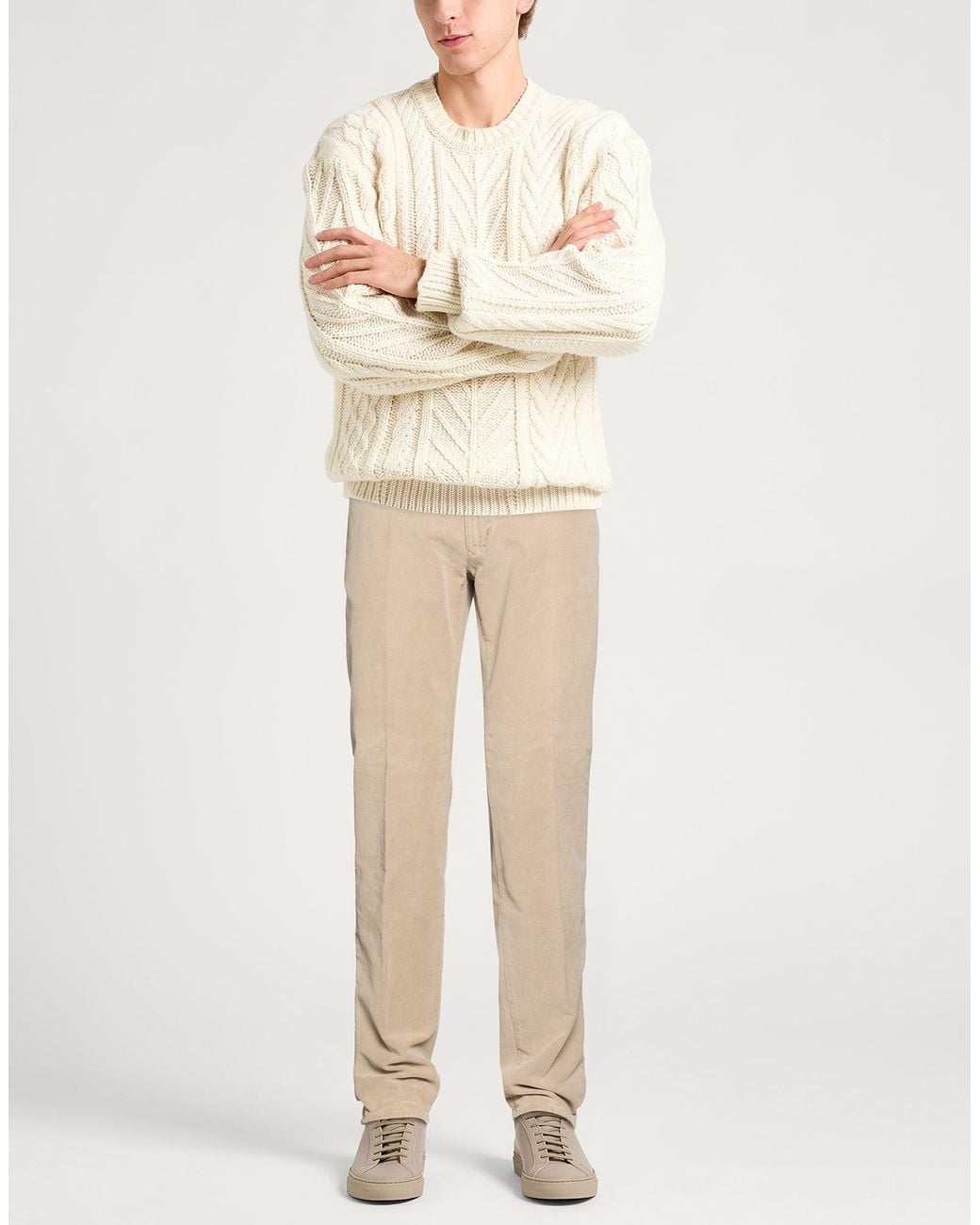 Pantalone di Incotex in Natural da Uomo