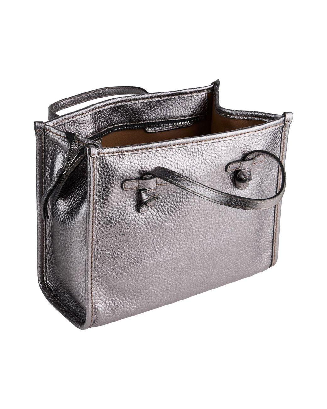 Gianni Chiarini Gray Handbag Leather
