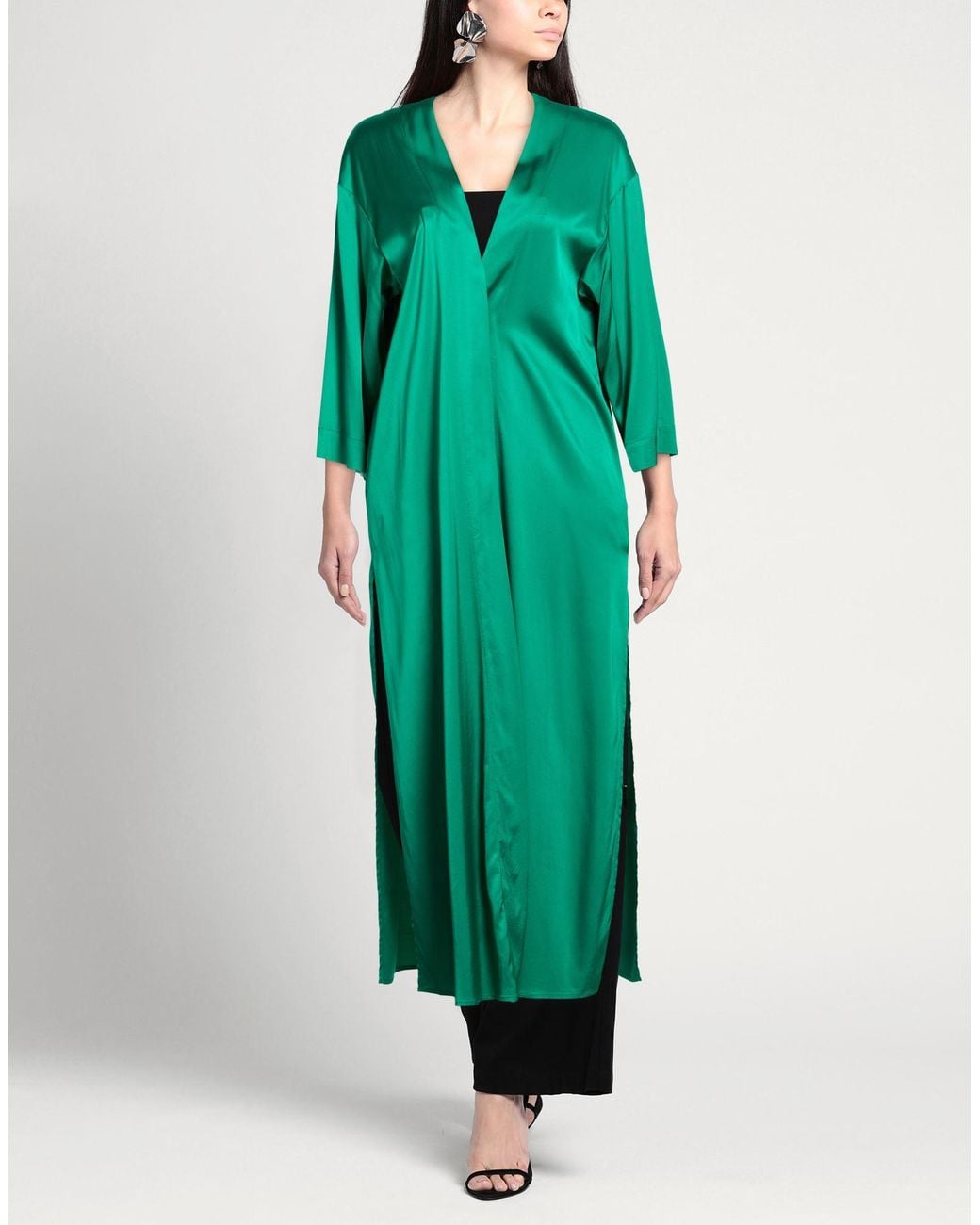 SIMONA CORSELLINI Green Overcoat & Trench Coat