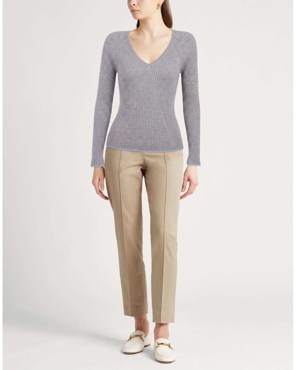 Moorer Gray Sweater Virgin Wool