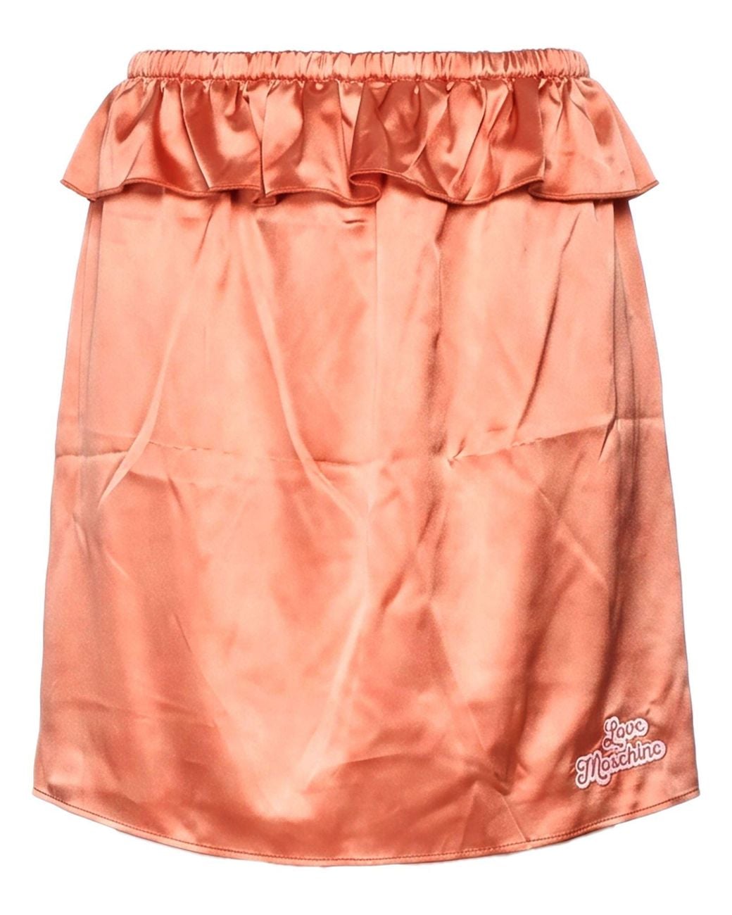 Love Moschino Orange Mini Skirt Polyester, Elastane