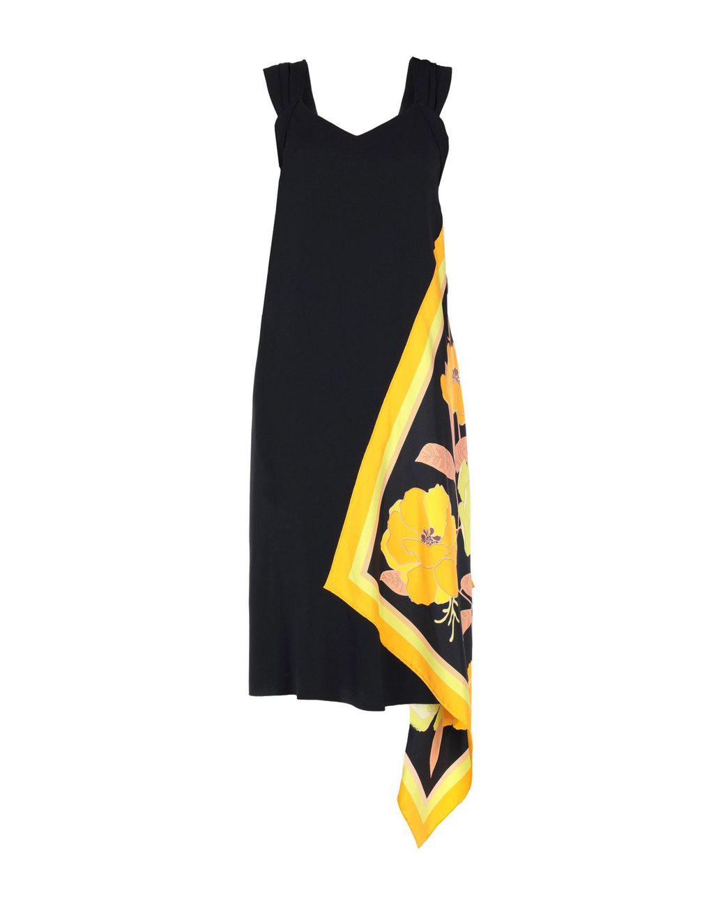 Dries Van Noten Synthetic 3/4 Length Dress in Black - Lyst