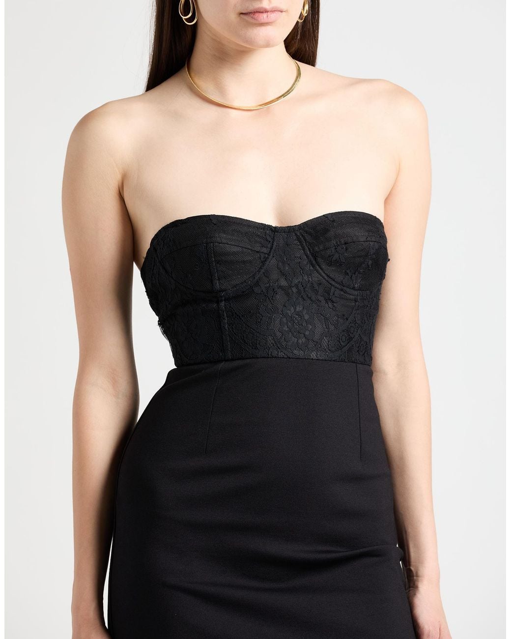 Suoli Black Mini Dress Viscose, Polyamide, Elastane