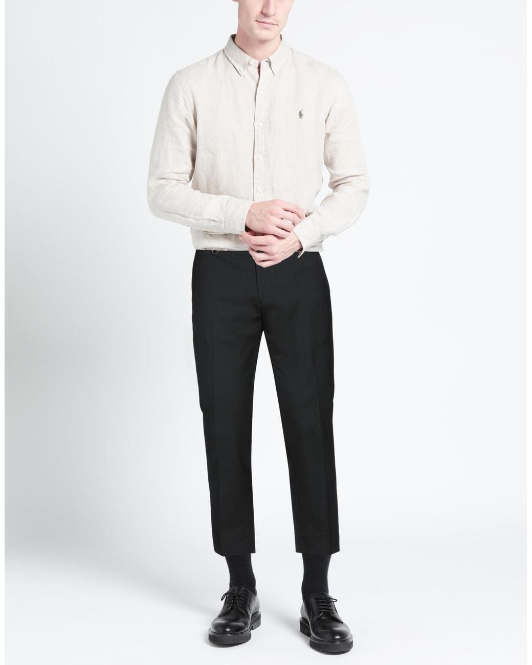 BE ABLE Gray Pants Polyester, Virgin Wool, Elastane for men