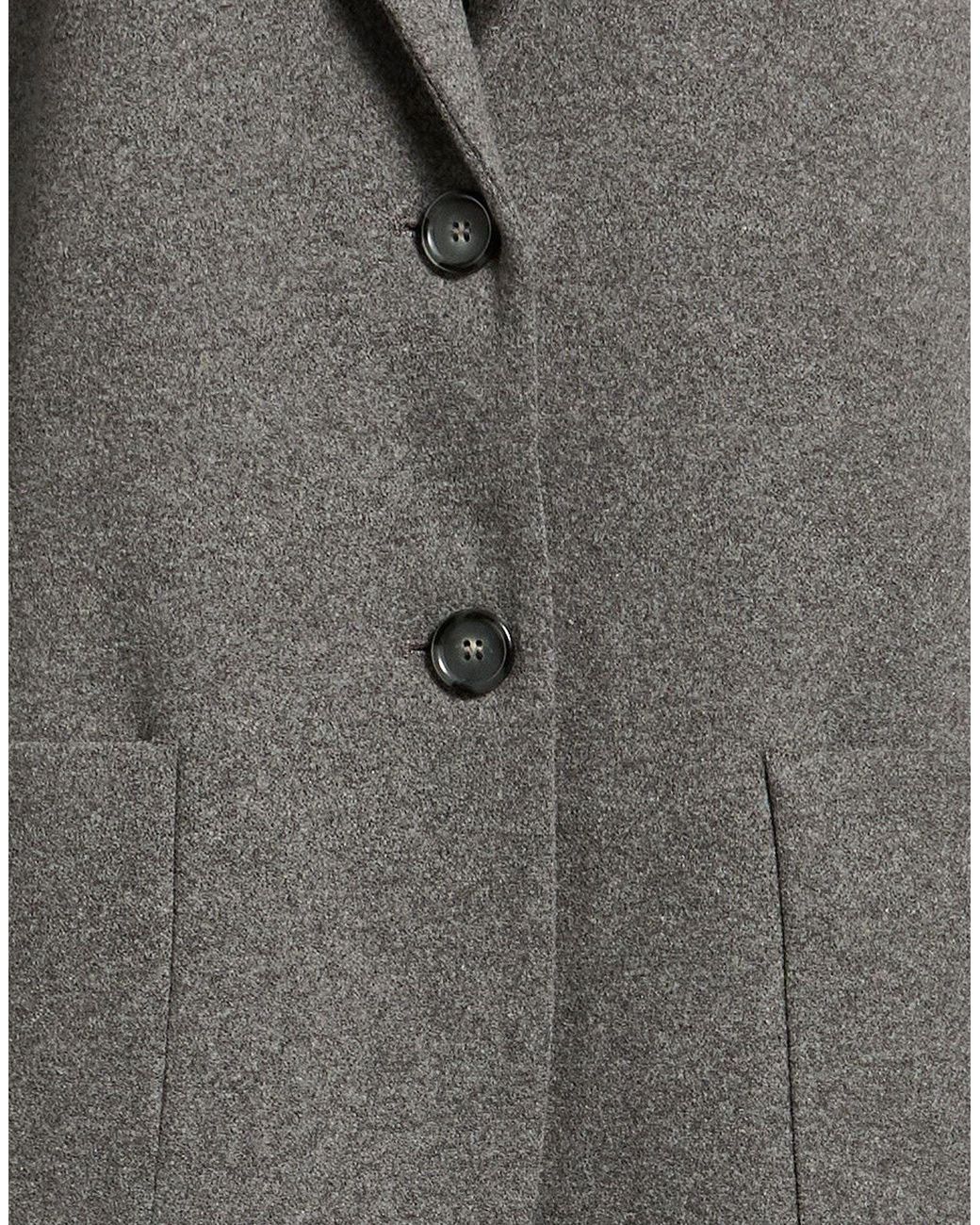 Weekend by Maxmara Gray Blazer Polyester, Cotton, Elastane