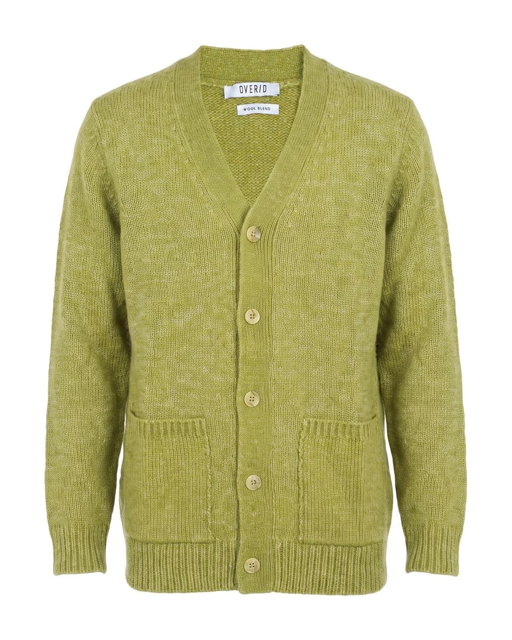 OVER/D Green Cardigan Acrylic, Polyester, Nylon, Wool for men