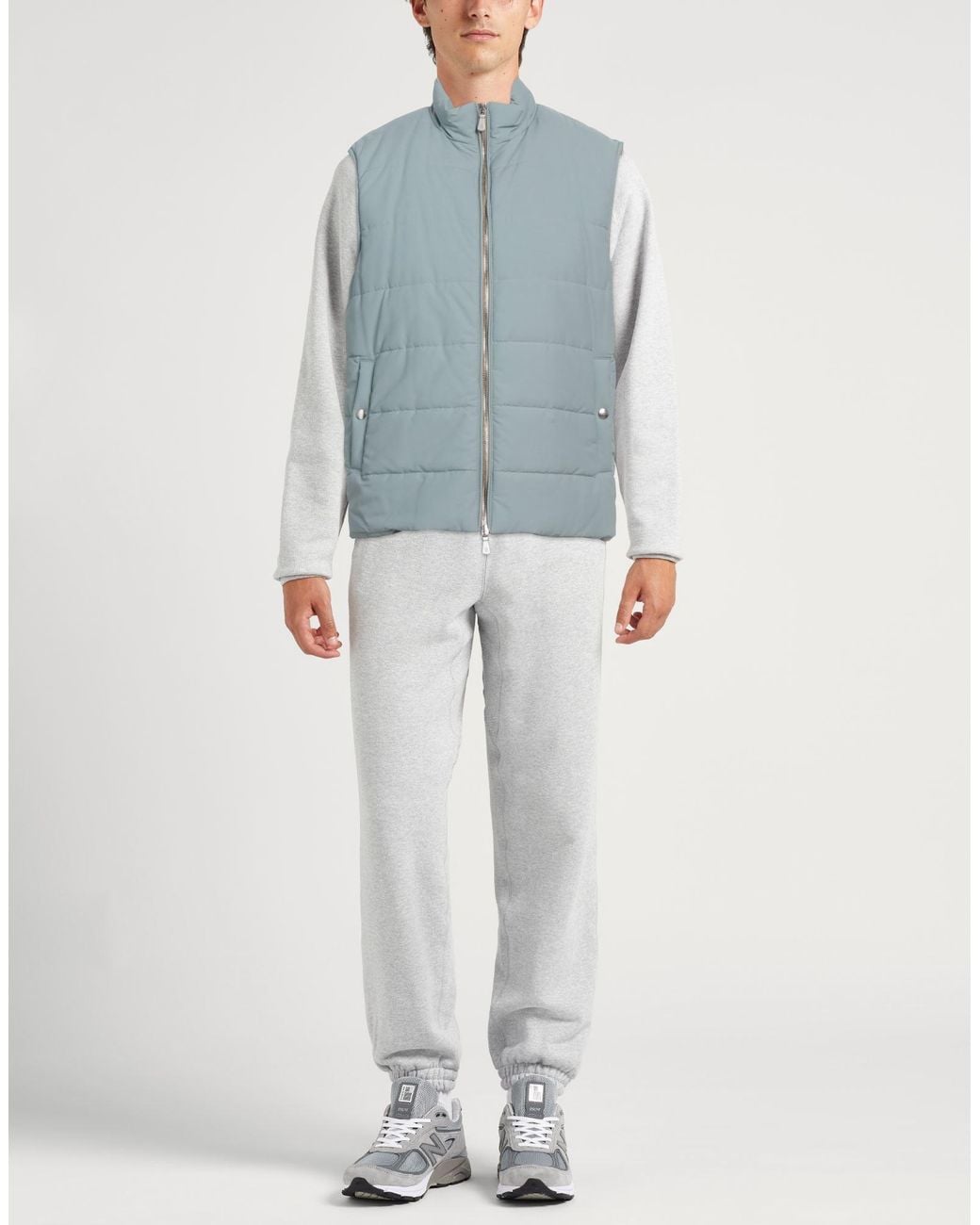 Eleventy Blue Vest Wool, Polyamide for men