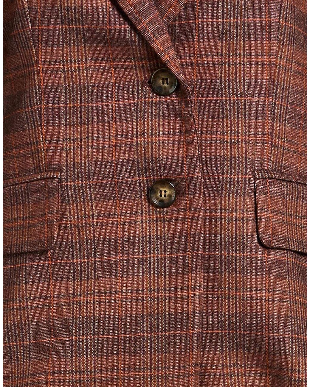 iBlues Brown Blazer Wool, Polyester, Viscose, Polyamide, Elastane