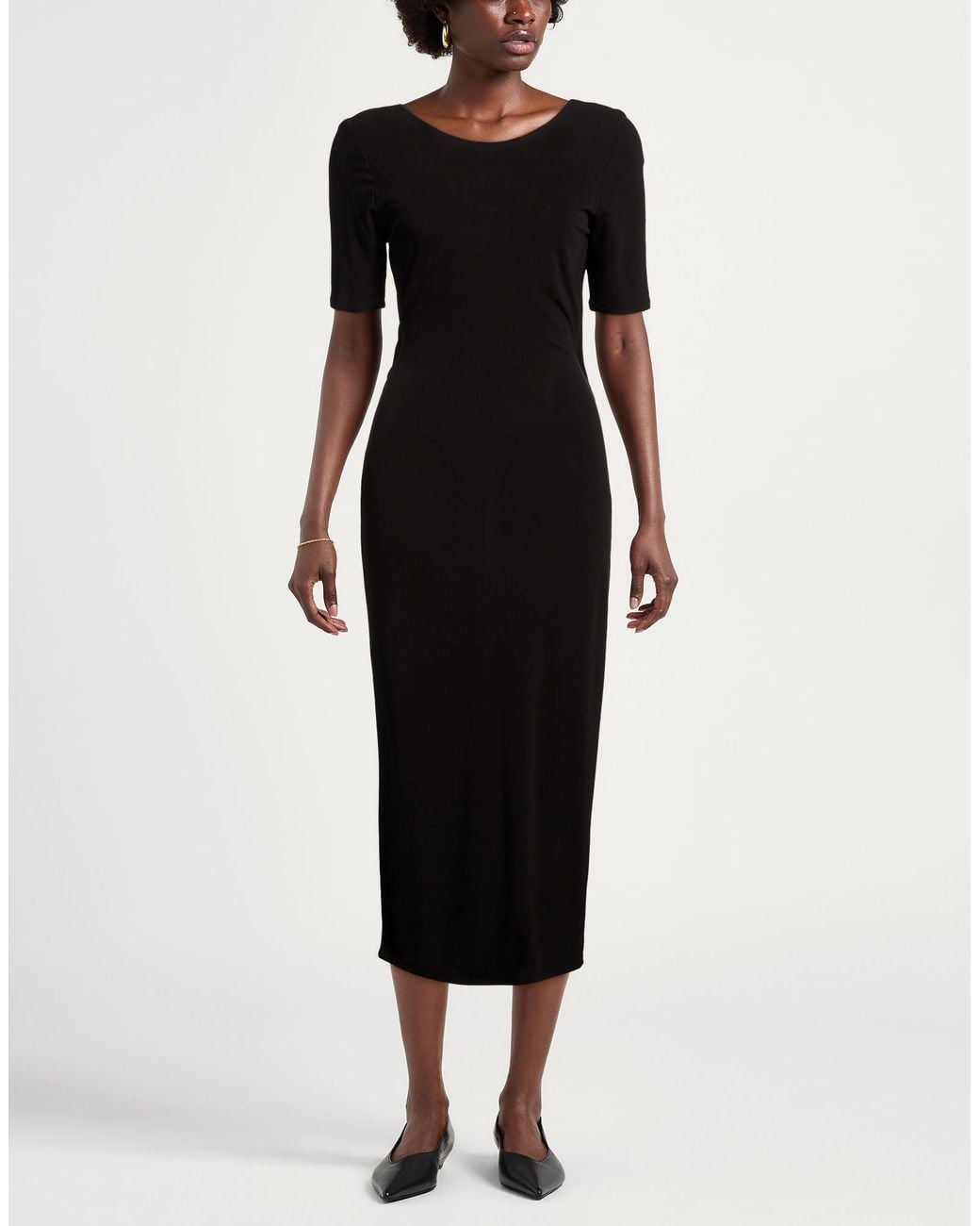 ARMANI EXCHANGE Black Midi Dress