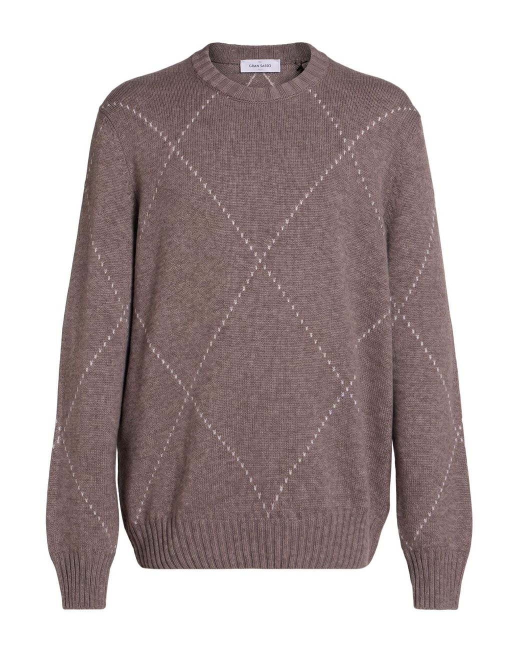 Gran Sasso Brown Sweater Virgin Wool, Viscose, Cashmere for men