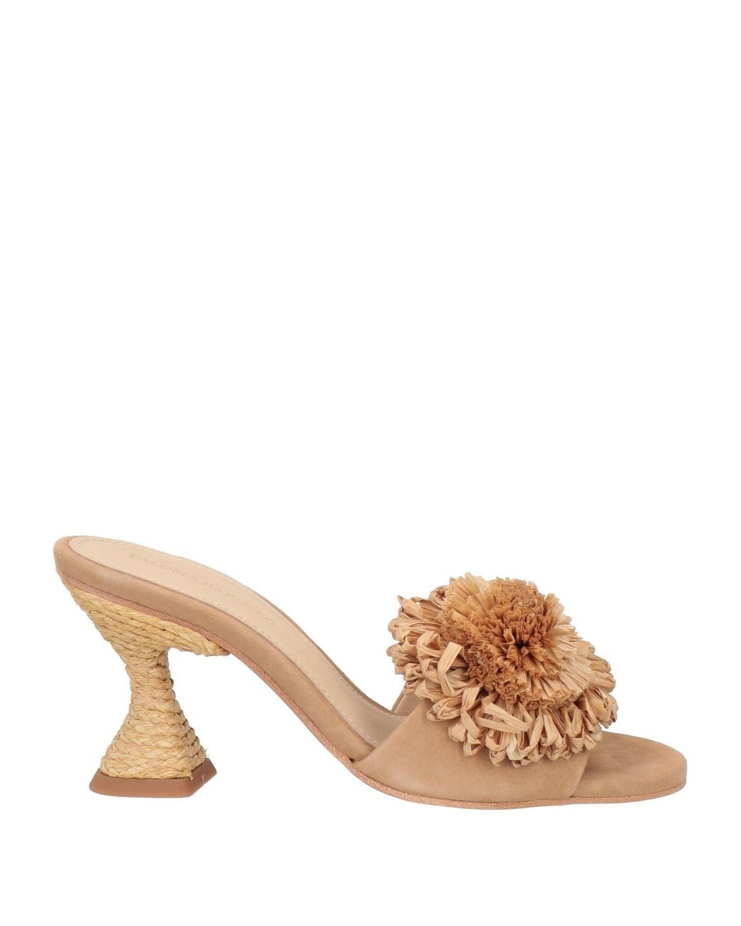 Paloma Barceló Natural Sandals Leather, Textile Fibers
