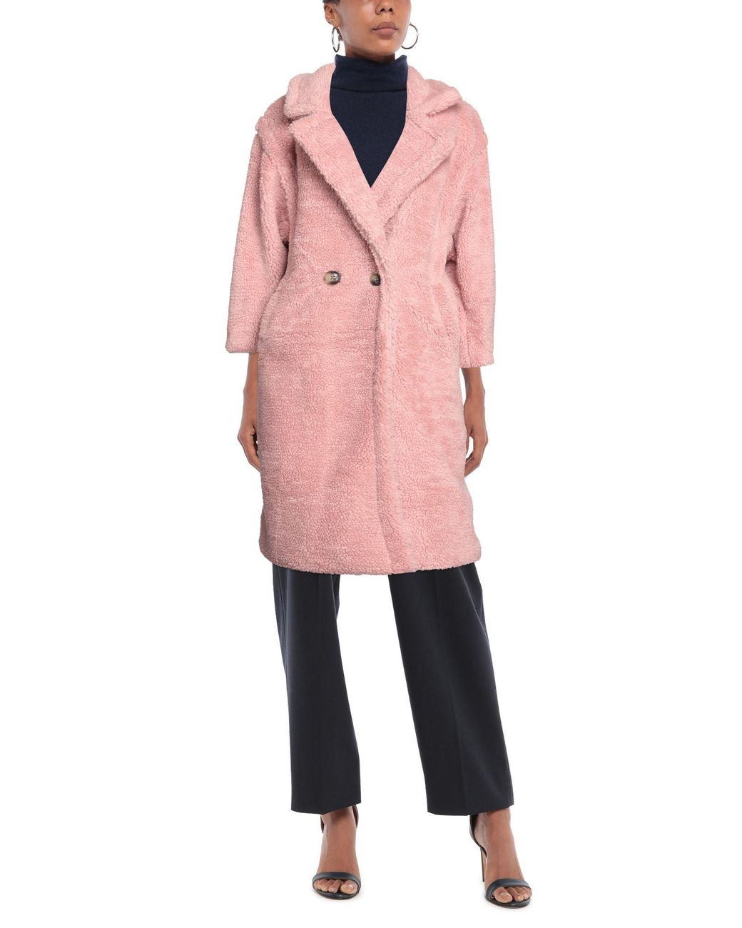 Pink teddy trench coat Clearance