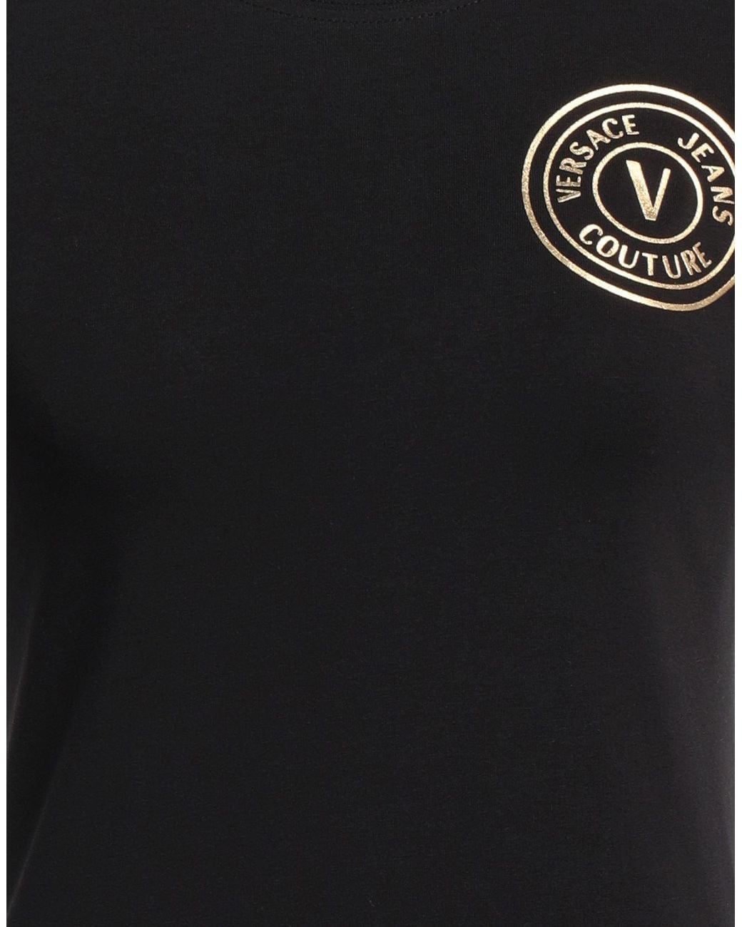 Versace Jeans Couture Black T-Shirt Cotton, Elastane