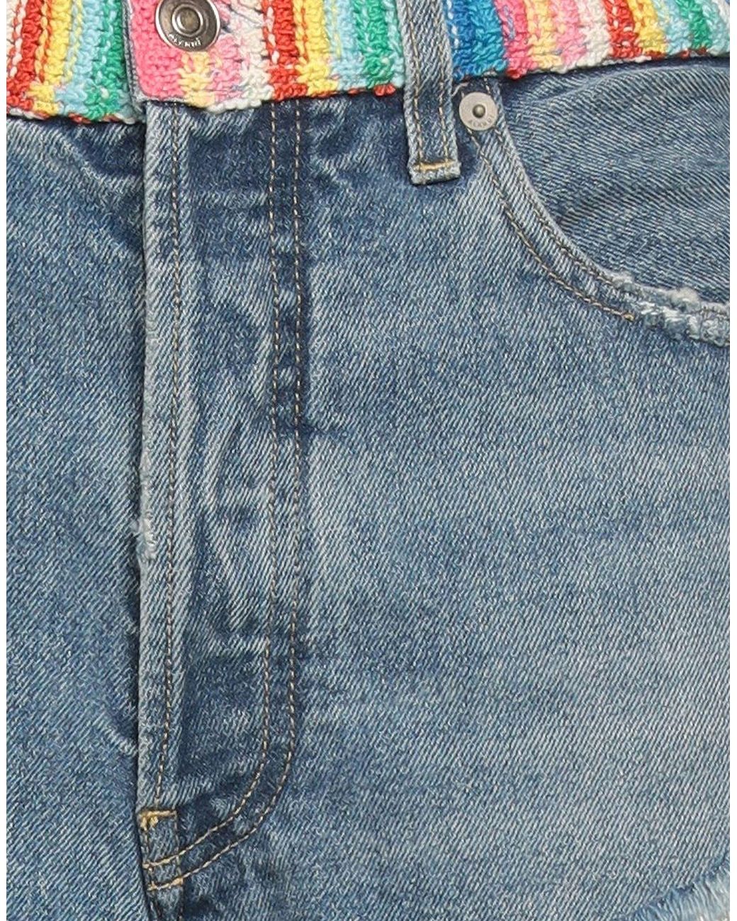 Alanui Blue Denim Shorts