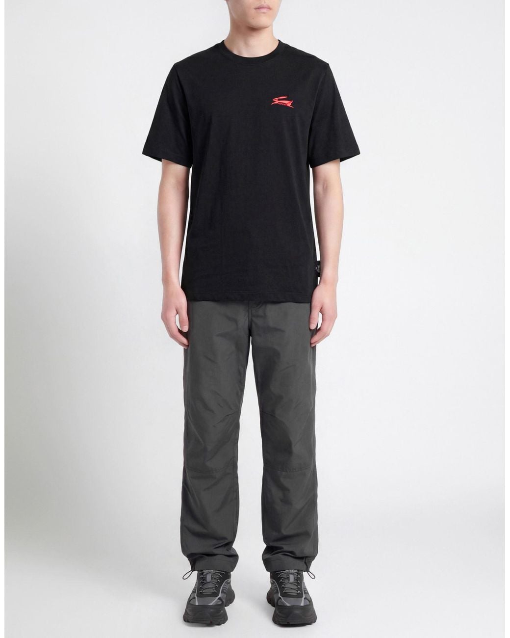 MSGM Black T-Shirt Cotton for men