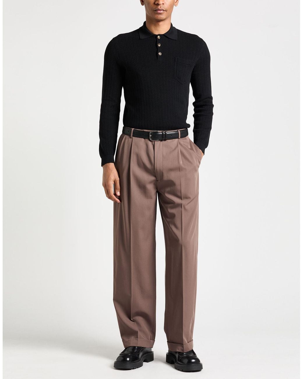 Brunello Cucinelli Black Sweater Cotton for men