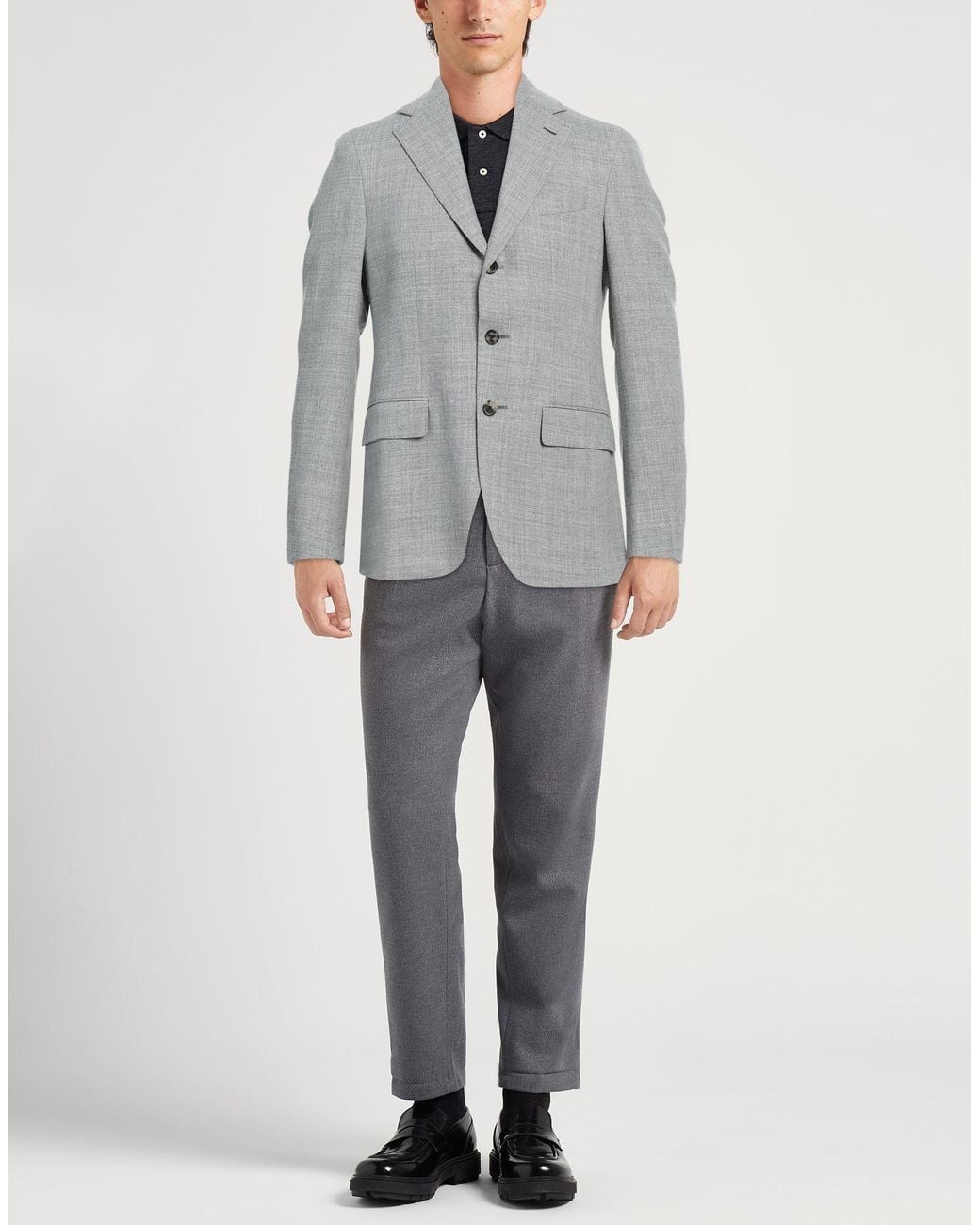 Caruso Gray Blazer Wool, Linen, Polyamide for men