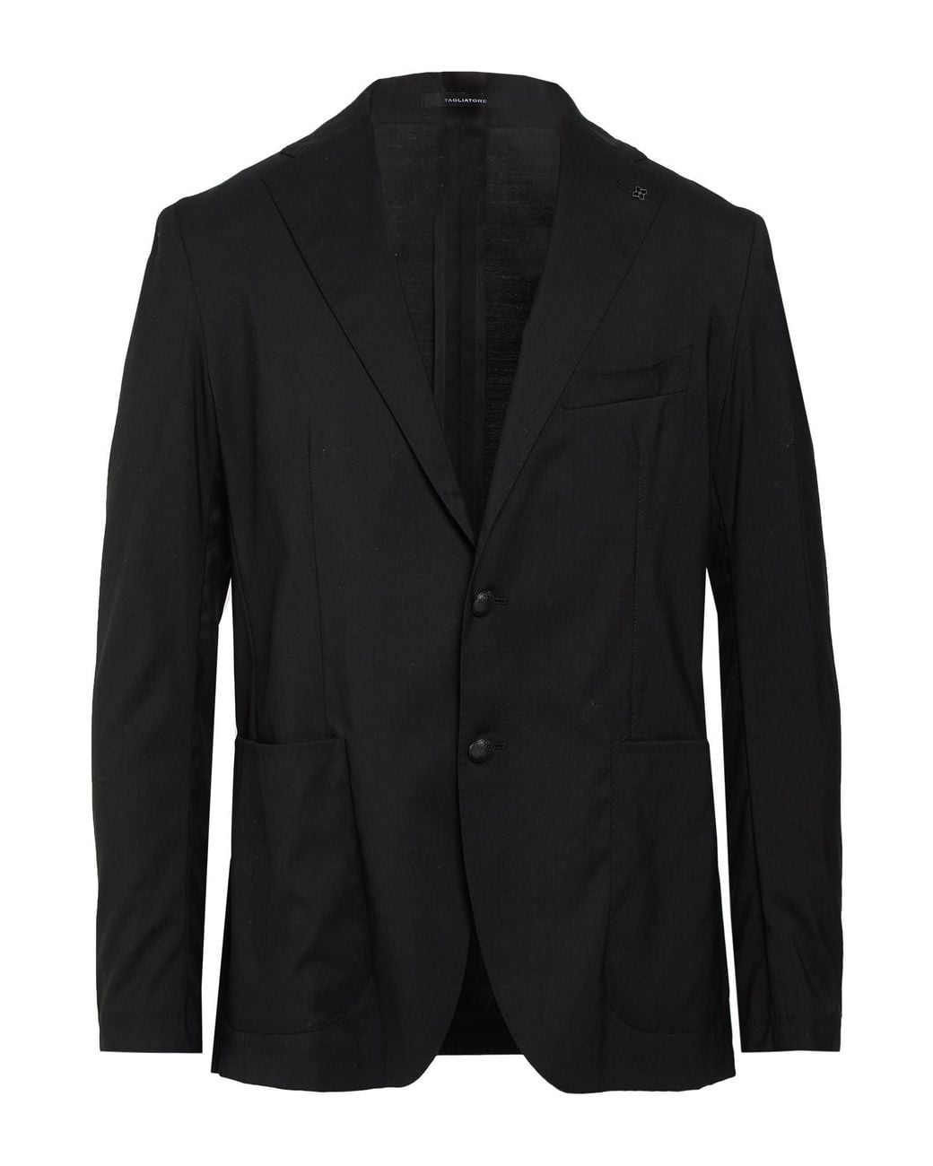 Tagliatore Black Blazer Wool, Elastane for men