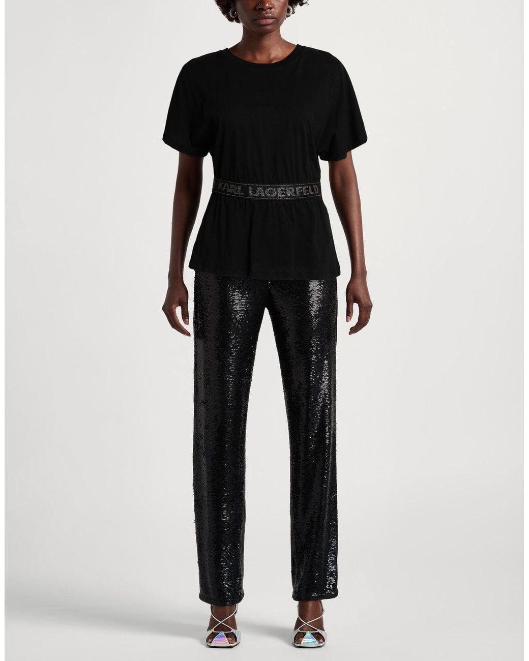 Karl Lagerfeld Black T-Shirt Organic Cotton