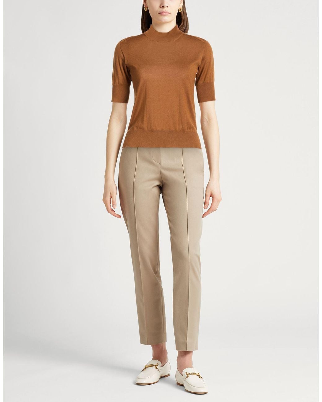 Jil Sander Brown Turtlenecks