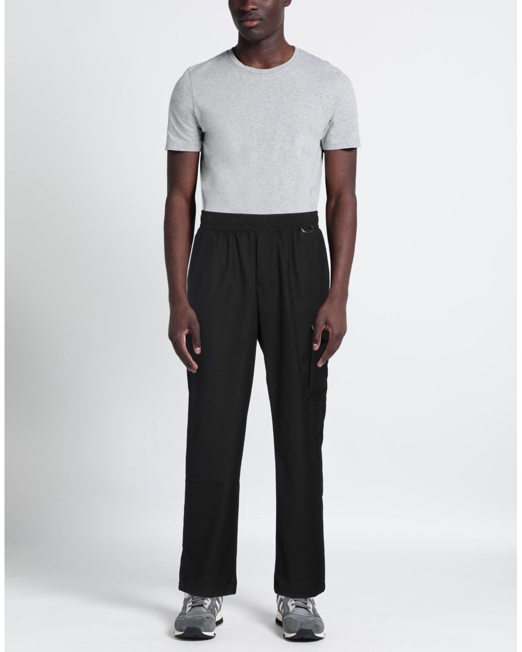 FAMILY FIRST Black Pants Polyester, Viscose, Wool, Elastane for men