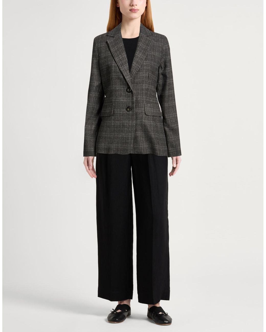 iBlues Black Blazer Wool, Polyester, Viscose, Polyamide, Elastane