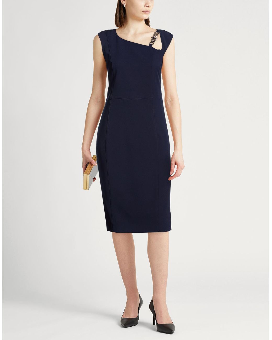 Liu Jo Blue Better Midi Dress Polyester, Elastane