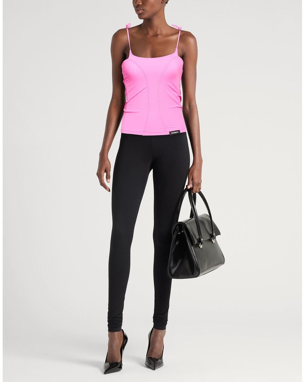 Vetements Pink Fuchsia Top Polyamide, Elastane