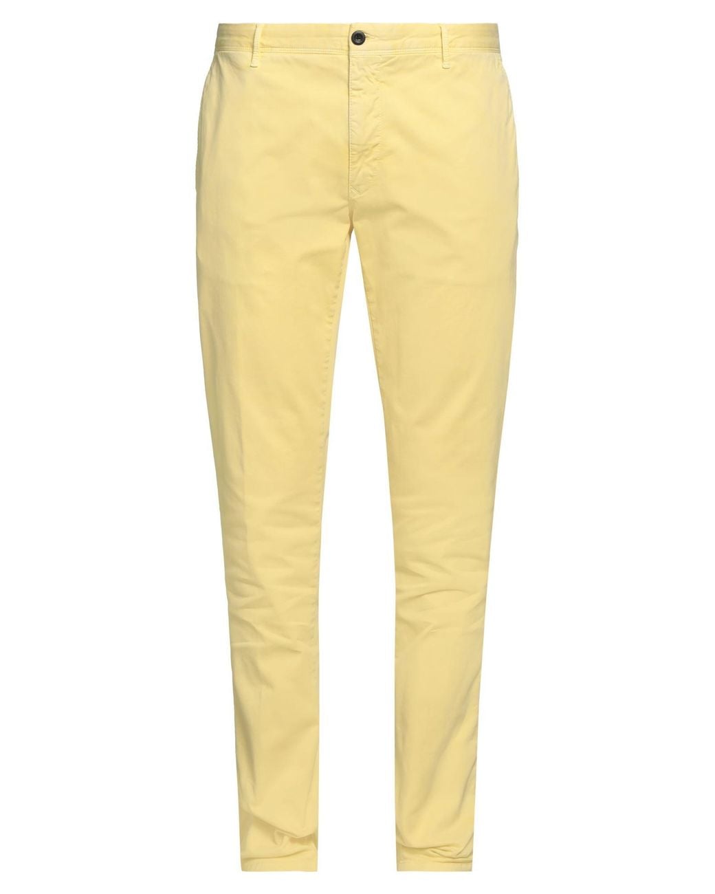 Incotex Yellow Slacks By Slowear Pants Cotton, Elastane for men