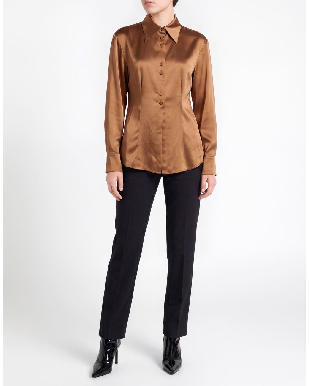 Erika Cavallini Semi Couture Brown Shirt