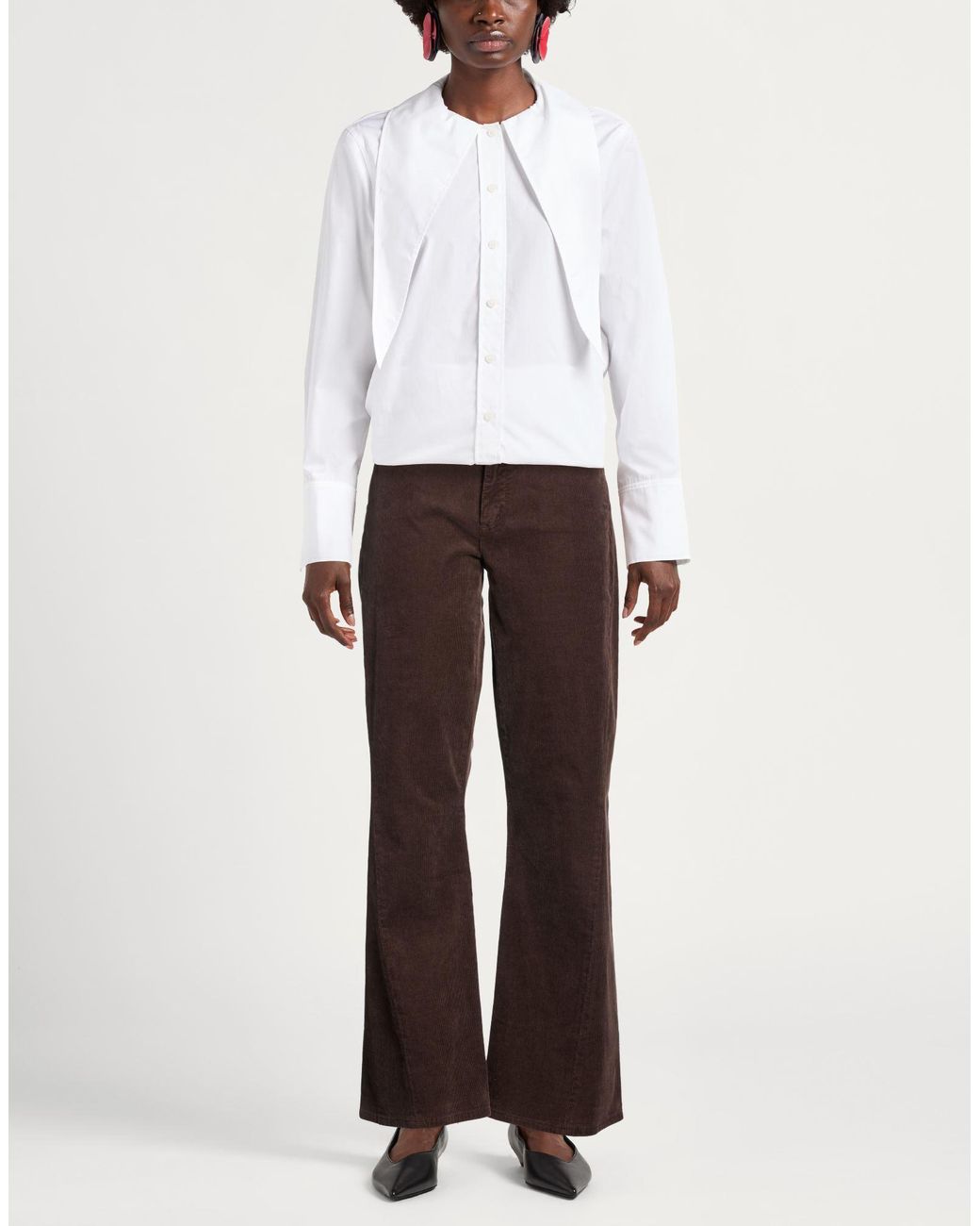 7 For All Mankind Brown Dark Pants Cotton, Modal, Polyester, Elastane