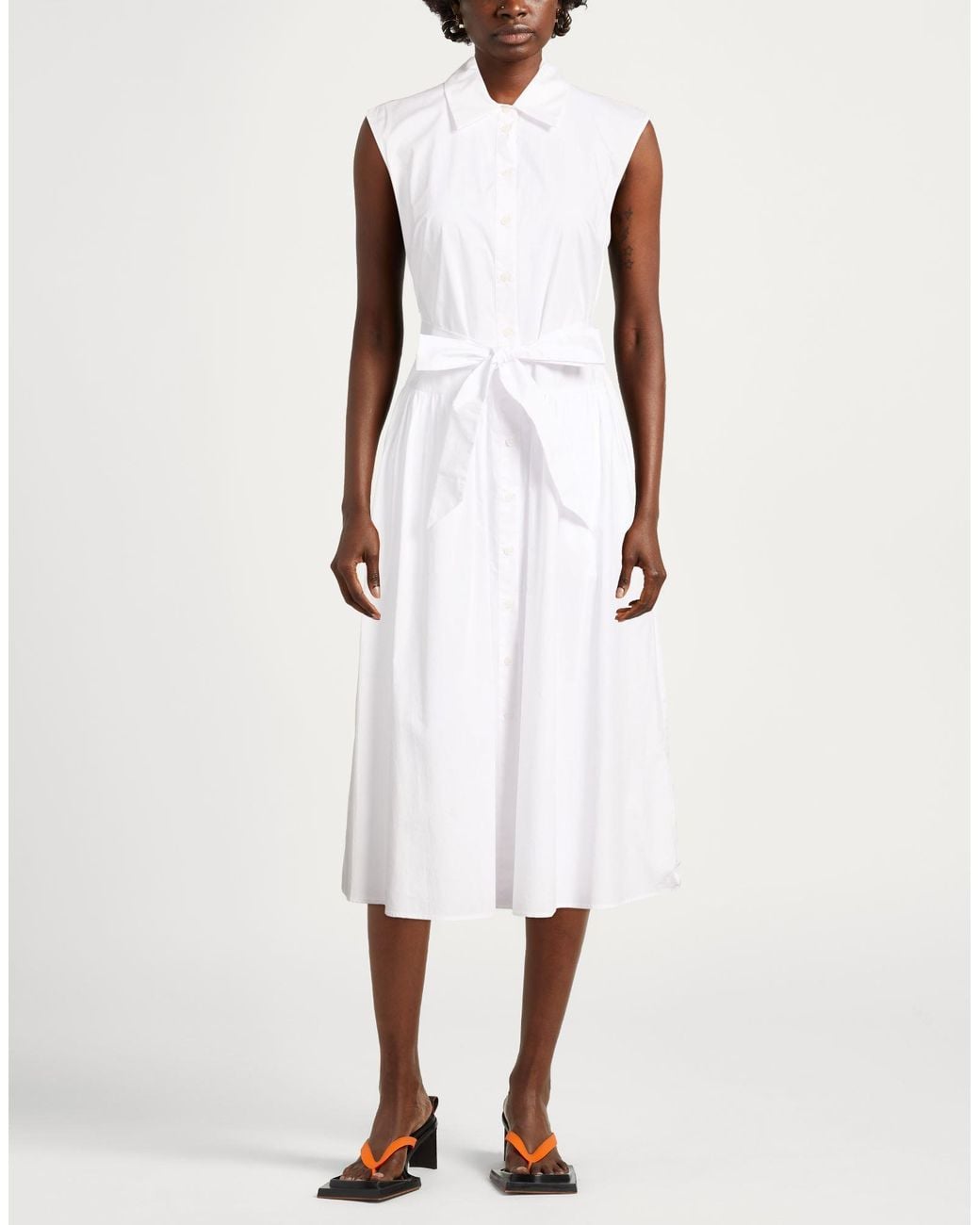 Patrizia Pepe White Midi Dress
