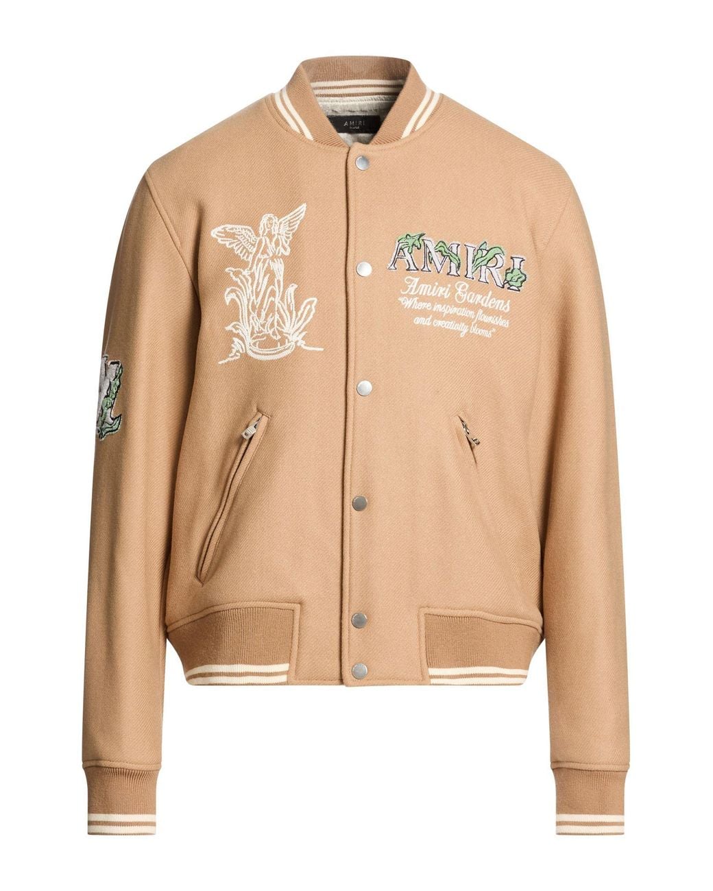 Amiri Natural Camel Jacket Virgin Wool, Polyamide for men