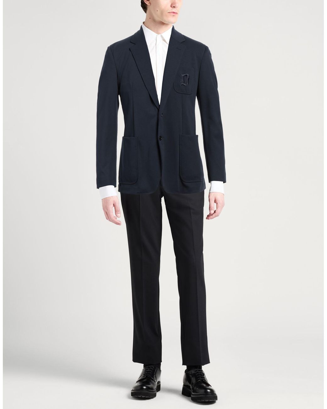 Dondup Blue Blazer Viscose, Polyamide, Elastane for men