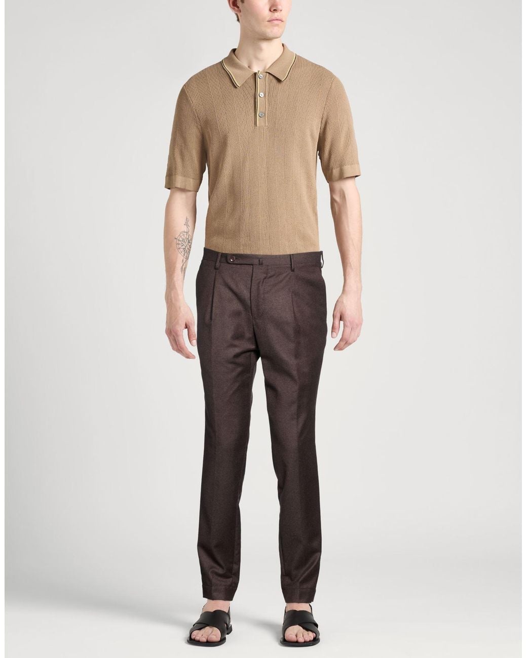 Incotex Brown By Slowear Pants Virgin Wool for men