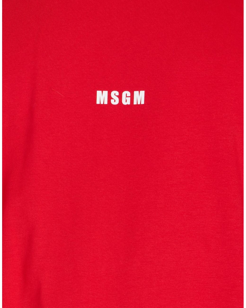 MSGM Red T-Shirts for men
