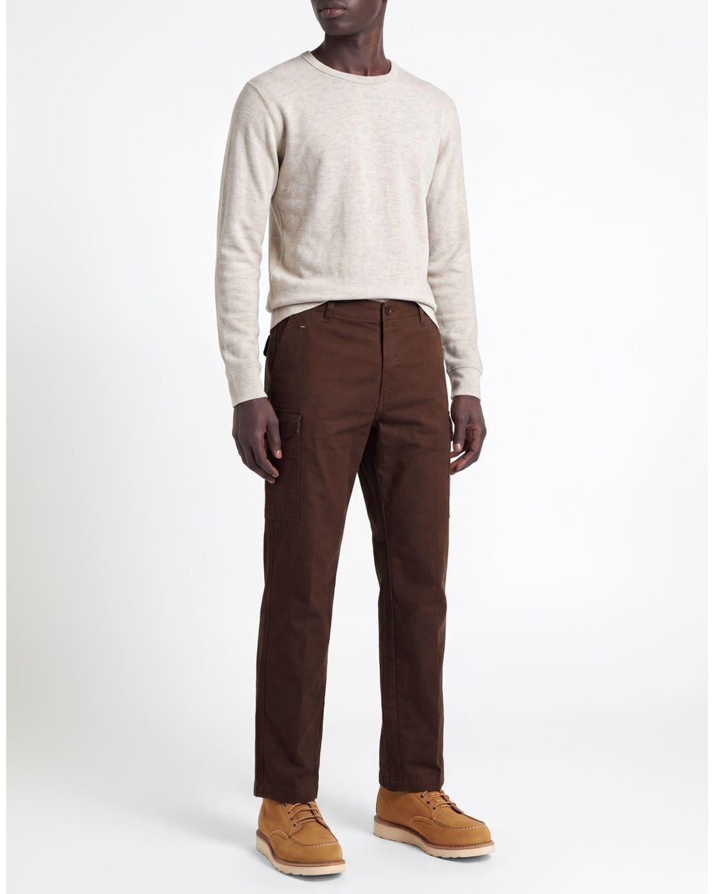 Dockers Brown Pants Cotton, Elastane for men