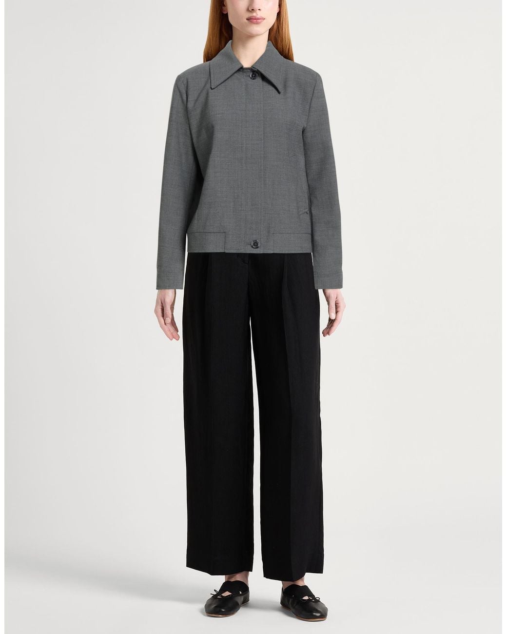 Ottod'Ame Gray Jacket Polyester, Virgin Wool, Elastane