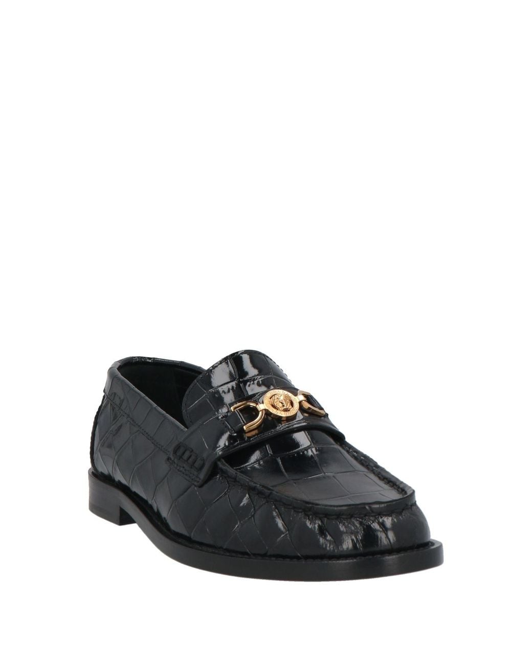 Versace Black Loafers Leather