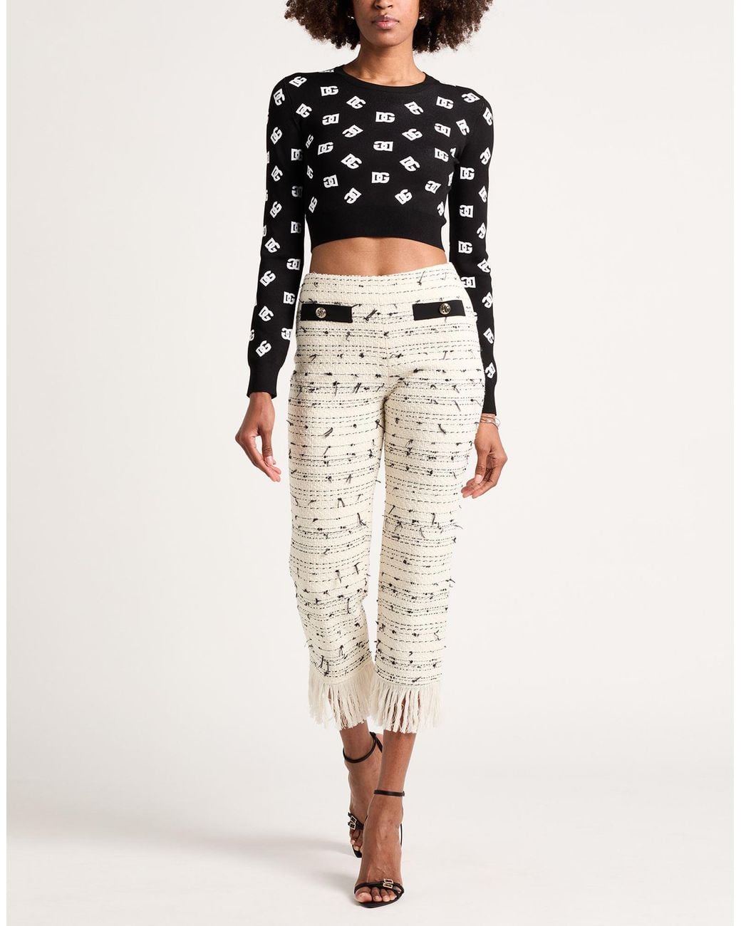 Liu Jo Natural Pants Cotton, Acrylic, Polyamide