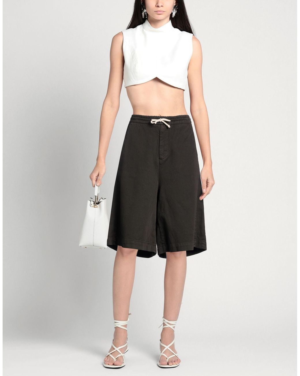Societe Anonyme Black Dark Shorts & Bermuda Shorts Cotton