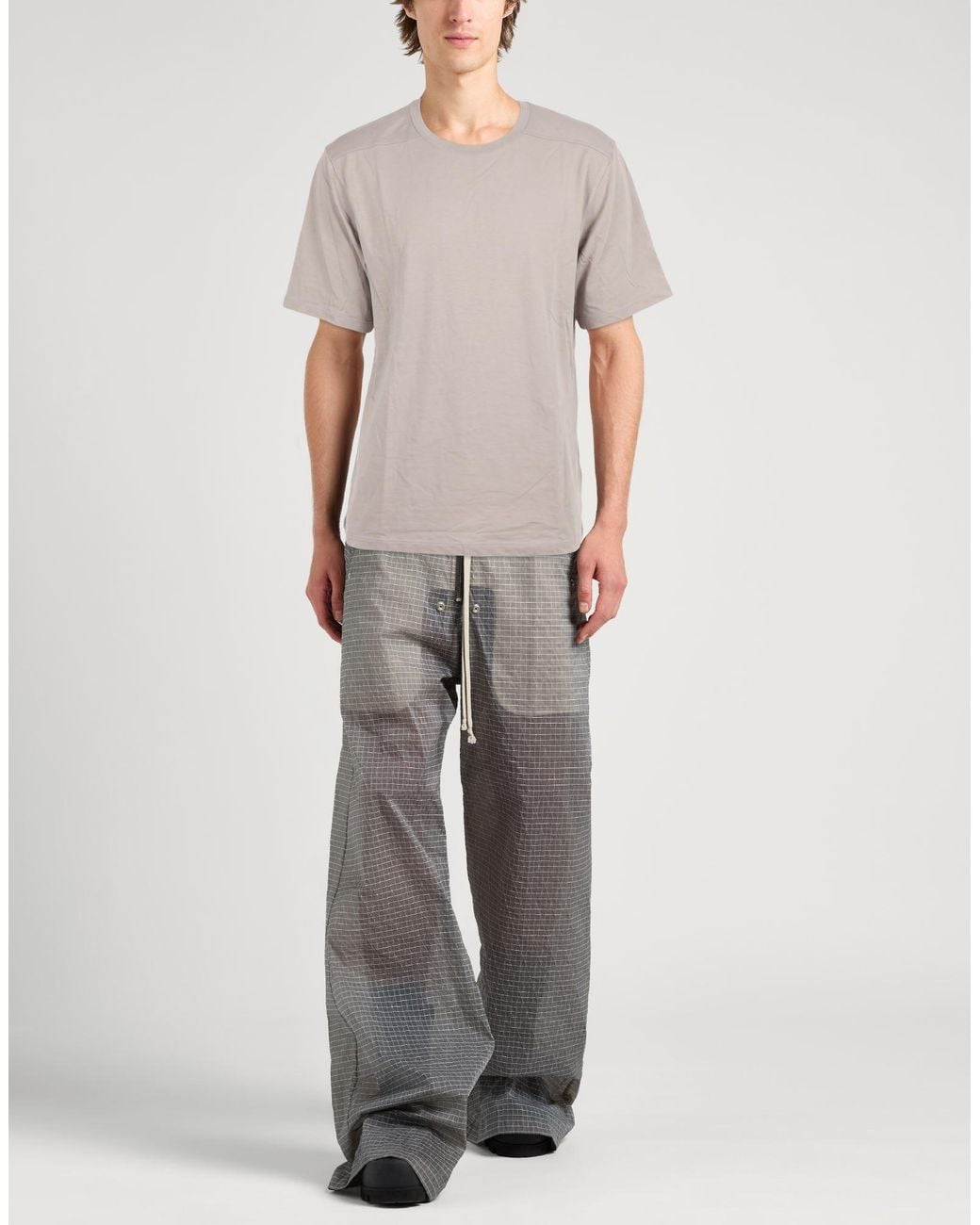 Rick Owens Gray Light T-Shirt Cotton for men