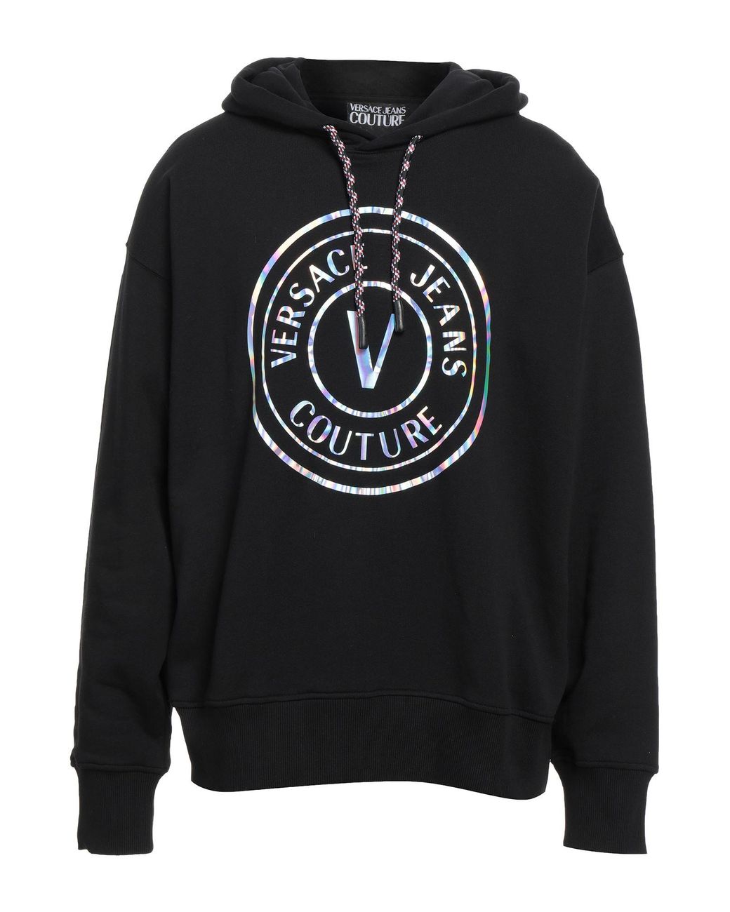 Versace Jeans Couture Black Sweatshirt Cotton, Elastane for men