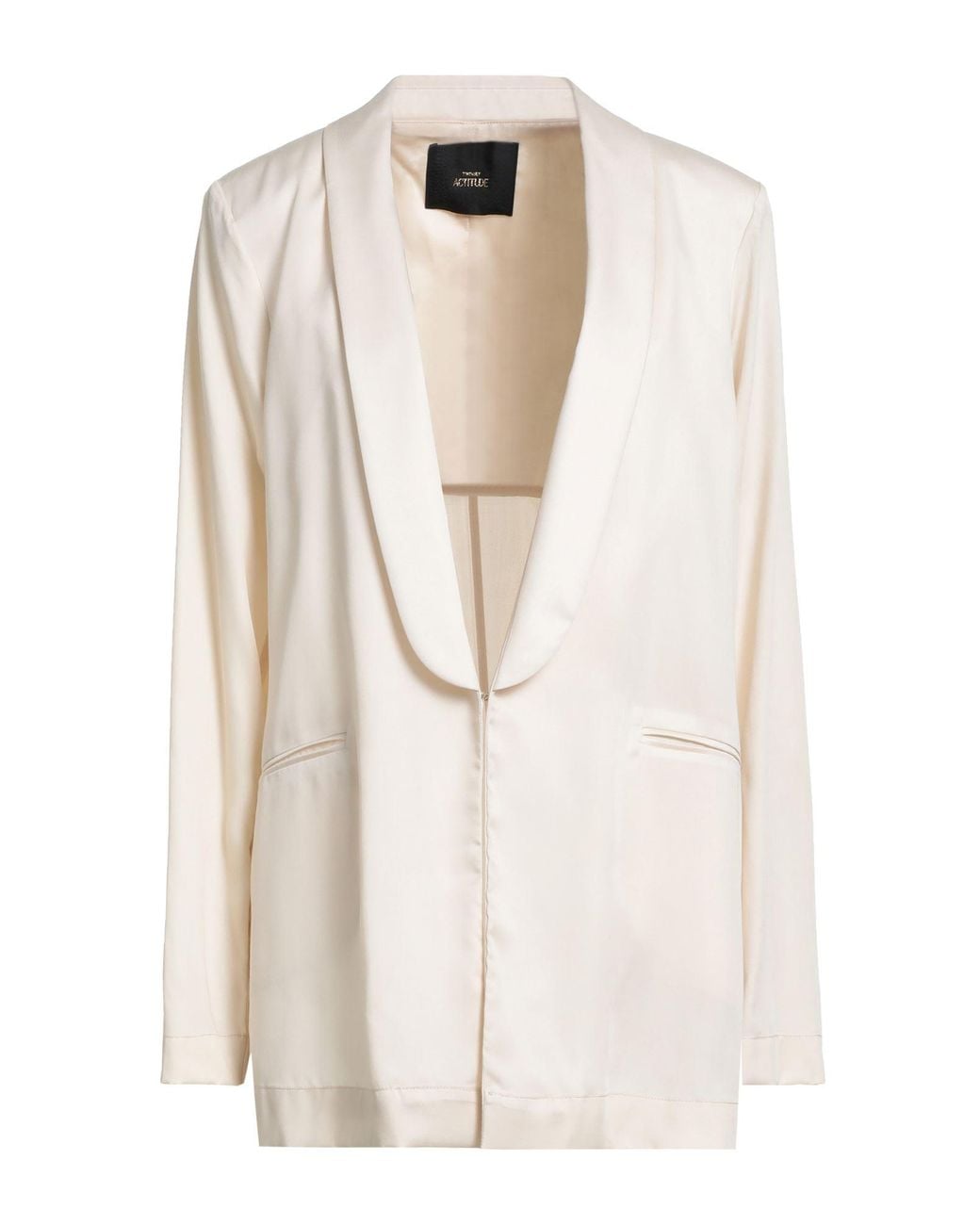 Twinset White Cream Blazer Lyocell
