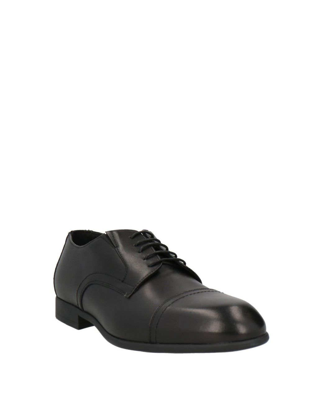 Baldinini Black Lace-Up Shoes Leather for men